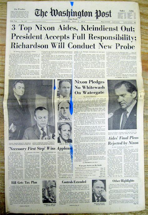 5 Best 1973 75 Washington Post Hdline Newspapers Watergate Scandal Richard Nixon Ebay