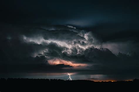 Wallpaper Lightning Thunderstorm Cloudy Clouds Sky Hd Widescreen