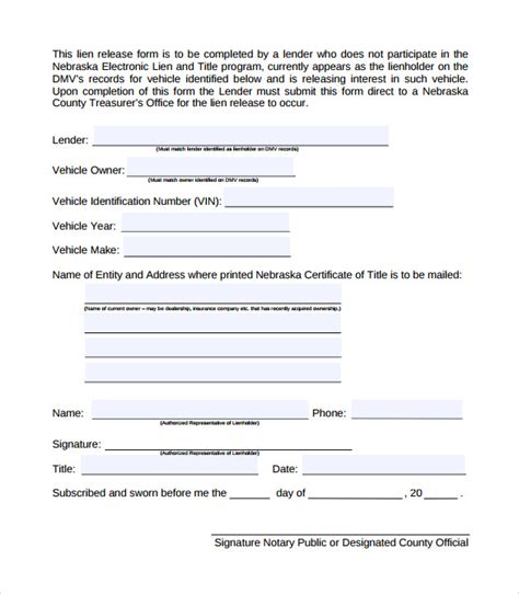 FREE 8+ Sample Lien Release Forms in PDF