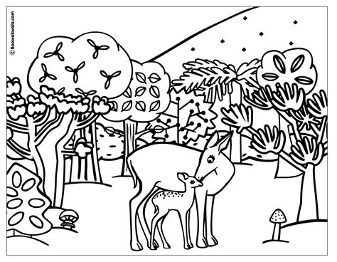 Forest Coloring Page For Children Coloring Home