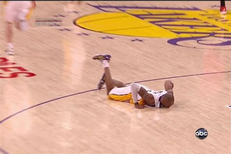 Kobe Bryant Slips And Falls