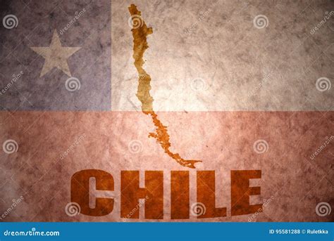 Chile Vintage Map Stock Photo Image Of Material City 95581288
