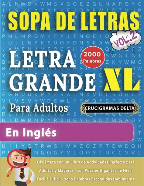 Buy Sopa De Letras Con Letra Grande Para Adultos En InglÉs Vol2