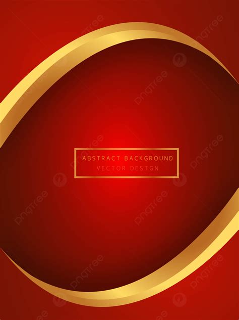Background Gelombang Emas Abstrak Dengan Latar Belakang Spanduk Merah