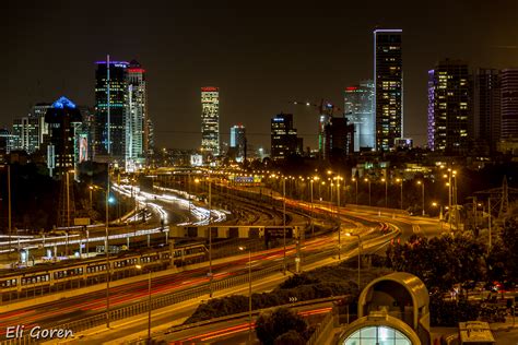 Wallpaper City Longexposure Night Lights Israel Telaviv Traffic