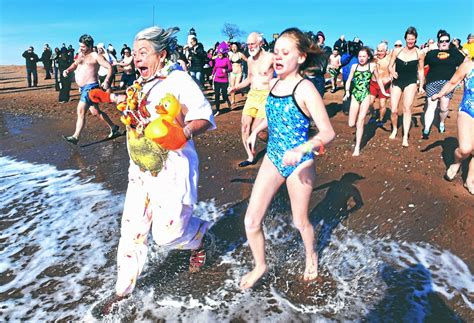 Dozens Brave The Cold For Annual Polar Plunge In New Haven