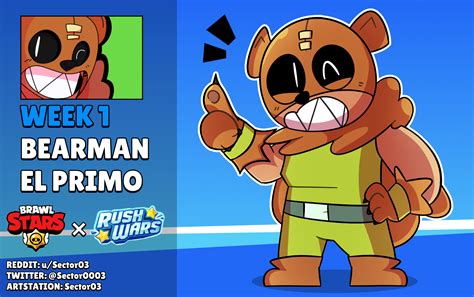 Check out our brawl stars selection for the very best in unique or custom, handmade pieces from our shops. SKIN IDEA Bearman El Primo (Week 1) : Brawlstars