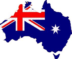 Australia Flag Map 