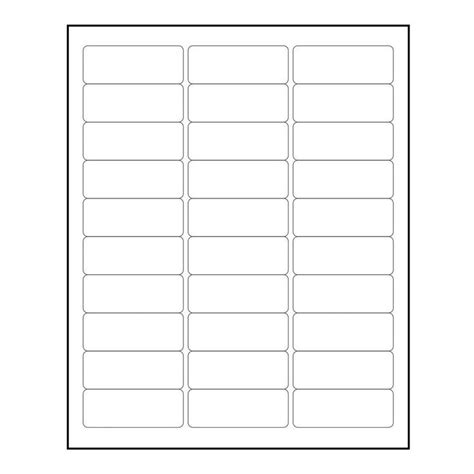You should make a label that represents your brand and creativity, at the same time you. Avery Label Template 5160 Recommended 3000 Blank 1" X 2 5 ...