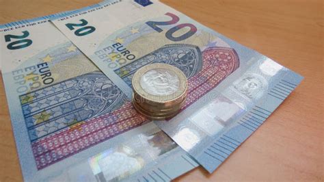 Euro Eur Notes And Coins European Union Eu Stock Image Image Of
