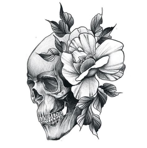 Skull Tattoo Flowers Skull Rose Tattoos Flower Tattoos Body Art