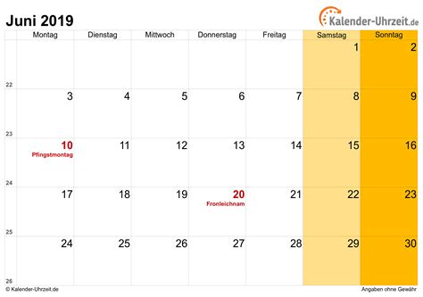 Sehen sie die links unten für weitere informationen über kalender in deutschland Juni 2019 Kalender mit Feiertagen