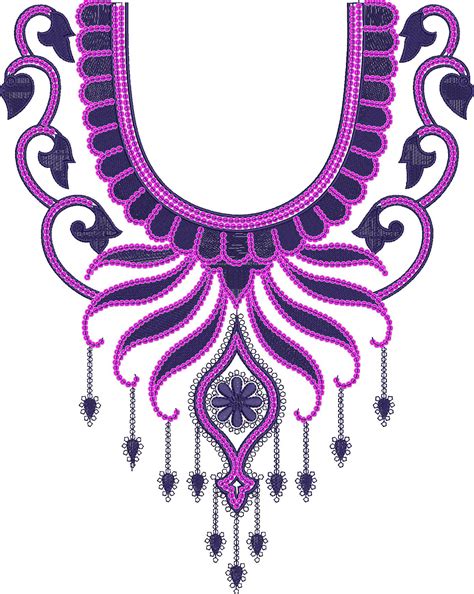 Arabic Embroidery Neck Designs 11
