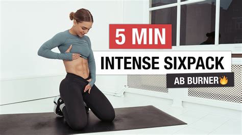 5 MIN INTENSE AB WORKOUT For A SIXPACK 24 Day FIT Challenge YouTube