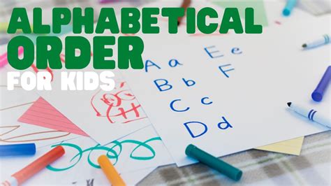 Alphabetical Order Abc Order Learn How To Place Words In