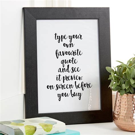 Custom Type Your Own Quote Print Or Canvas Easy To Create Wall Art