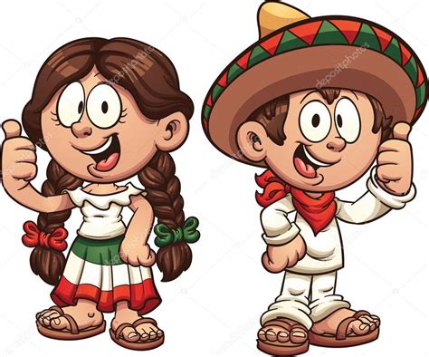 Cartoon Mexican Kids Stock Illustration By ©memoangeles 106688762
