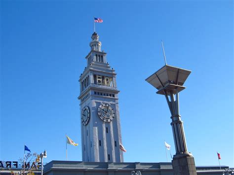 Ferry Building Clock Tower Close Up Along The Embarcadero Flickr