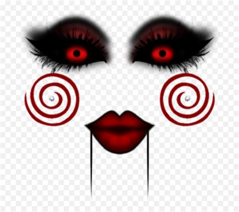 Scary Girl Makeup Swirls Creepy Scary Face Roblox Pngscary Face Png