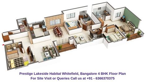 Prestige Lakeside Habitat Whitefield Bangalore 4 Bhk Floor Plan Regrob