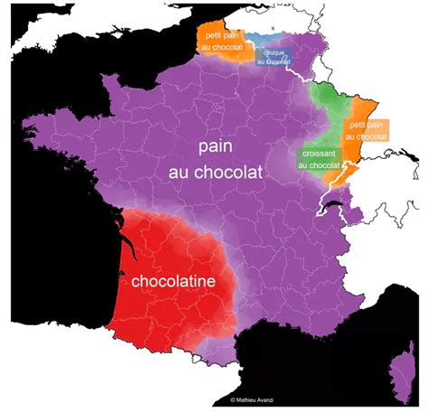 Ce Que Nous Apprend La Carte De Chocolatine Vs Pain Au Chocolat