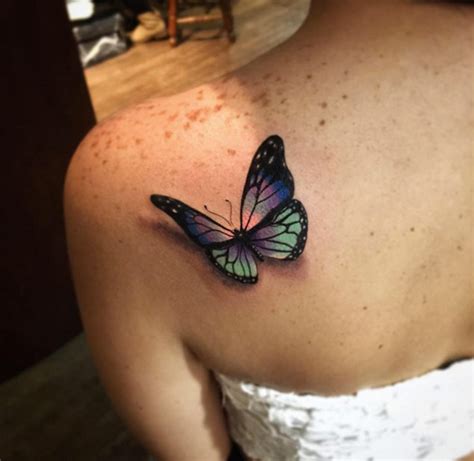 butterfly tattoos for women on shoulder