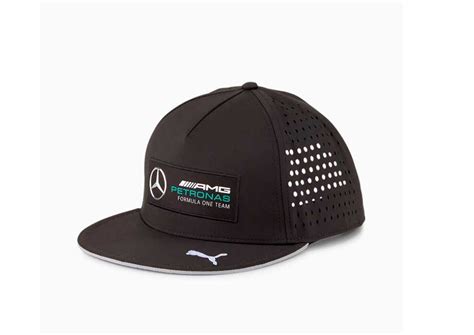 Mercedes Benz Amg Petronas F1 Black Flat Brim Hat Ebay