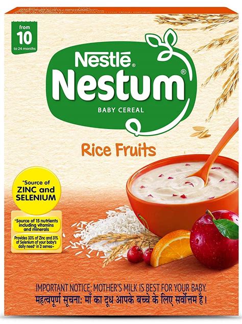 Buy Nestle Nestum Infant Cereal Stage 3 10 24 Months Rice Fruits