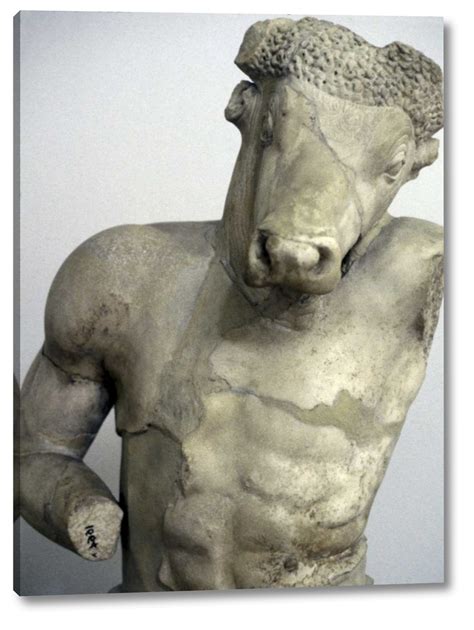 Greece Athens Marble Statue Of A Minotaur By Nancy Noble Gardner