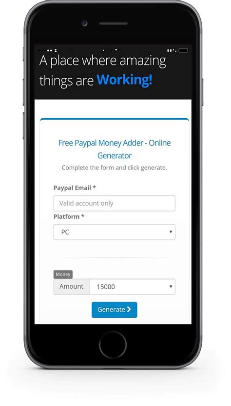 Maybe you would like to learn more about one of these? Welcome to the latest free Paypal money adder you can use without any hesitation. Try to use ...