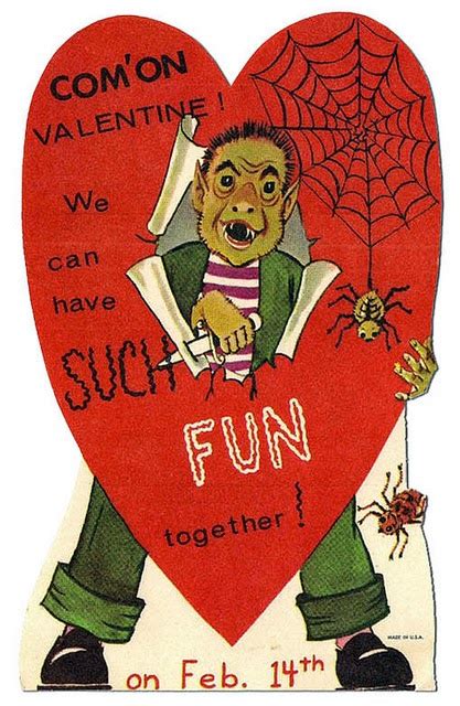 48 Creepy And Scary Vintage Valentines Day Cards ~ Vintage Everyday