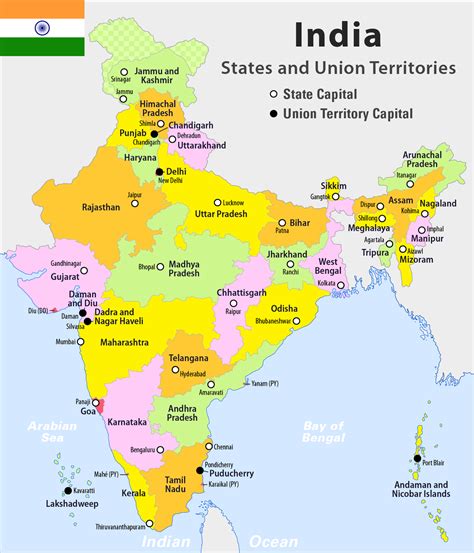 List Of States And Capitals Of India