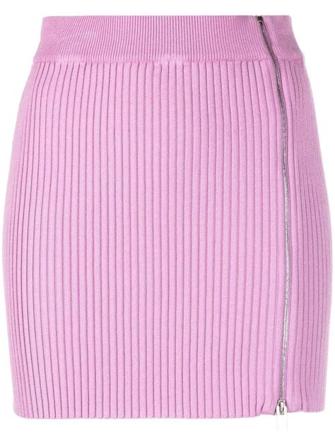 1017 Alyx 9sm Ribbed Knit Mini Skirt In Pink Lyst