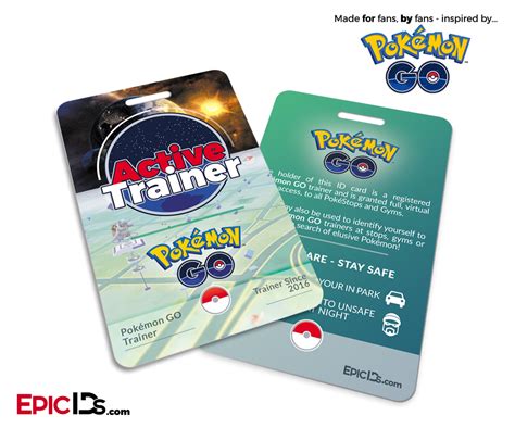 Pokemon Go Inspired Trainer Id Card Epic Ids