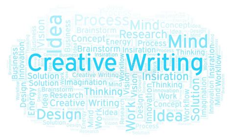 Creative Writing Word Cloud Made With Text Only Stock Illustration