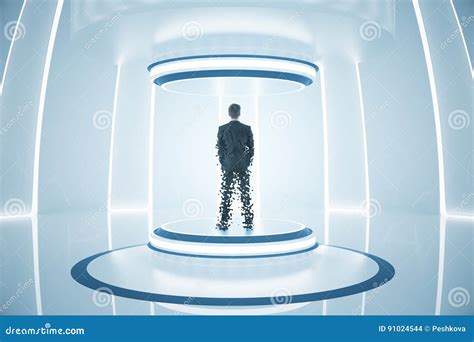 Teleporting Businessman Stock Photo Image Of Science 91024544