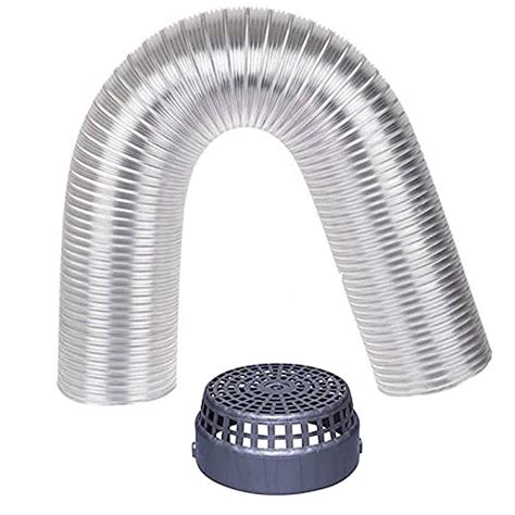 Ampereus 4 Inch Chimney Exhaust Duct Pipe Silver Colour Expend Till 6