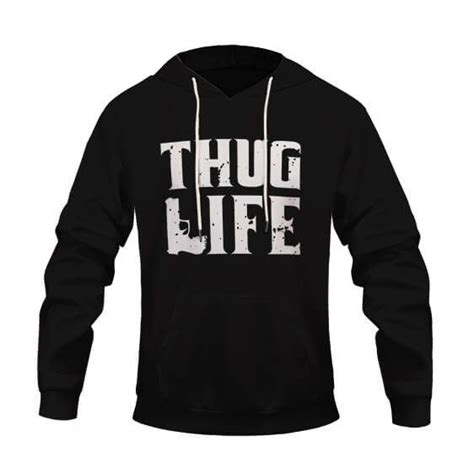 2pac Merch Thug Life Pistol Typography Art Epic 2pac Shakur Hoodie In