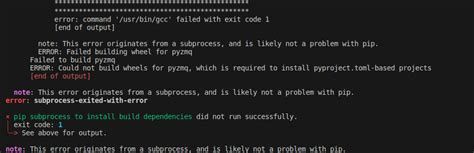 Python Failed Building Wheel For Pyzmq Could Not Build Wheels For