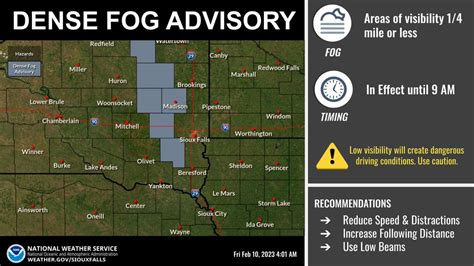 Nws Sioux Falls On Twitter A Dense Fog Advisory Has Been Issued For A