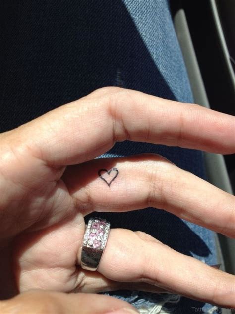 41 Awesome Love Heart Tattoos On Finger Tattoo Designs