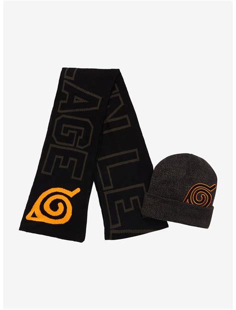 Naruto Shippuden Leaf Village Beanie And Scarf Set Hot Topic