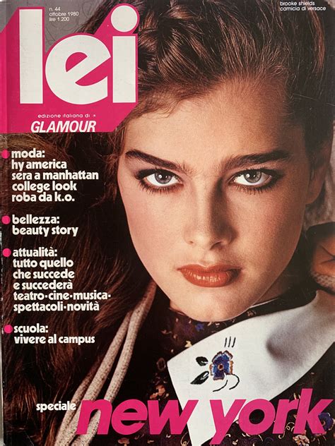 Brooke Shields Covers Lei Glamour Magazine Italy October 1980