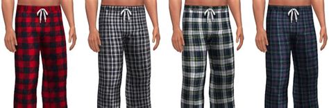 Mens Cozy Pajama Pants Sims 4 Cc Maxis Match Cozy Pajamas Sims 4