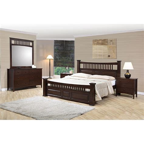 Mission & craftsman bedroom furniture : Equator Mission Style Queen-size 5-piece Bedroom Set ...