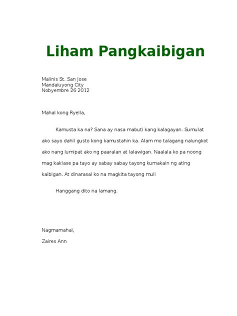 PDF Uri Ng Liham Sample DOKUMEN TIPS