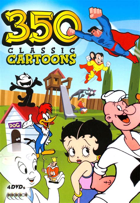Best Buy 350 Classic Cartoons 4 Discs Dvd