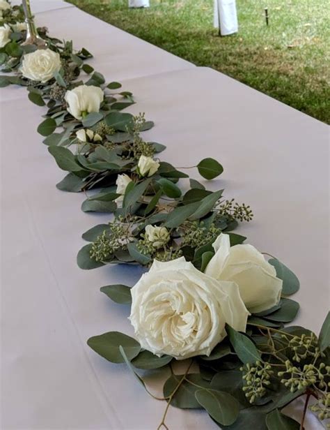 Compatible With67ft Eucalyptus Garland With Flowersfor Wedding Table