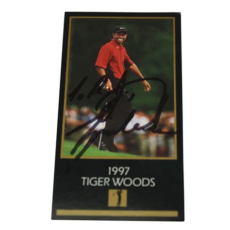The only official tiger woods base rookie despite coming years after his grand slam ventures and sports illustrated cards, the 2001 ud release is a great value option. Lot Detail - Tiger Woods Signed 1997 GSV Rookie Golf Card RARE SIGNED CARD FULL JSA #Y33879