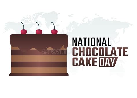 Vector Graphic Of National Chocolate Cake Day Stock Vector
